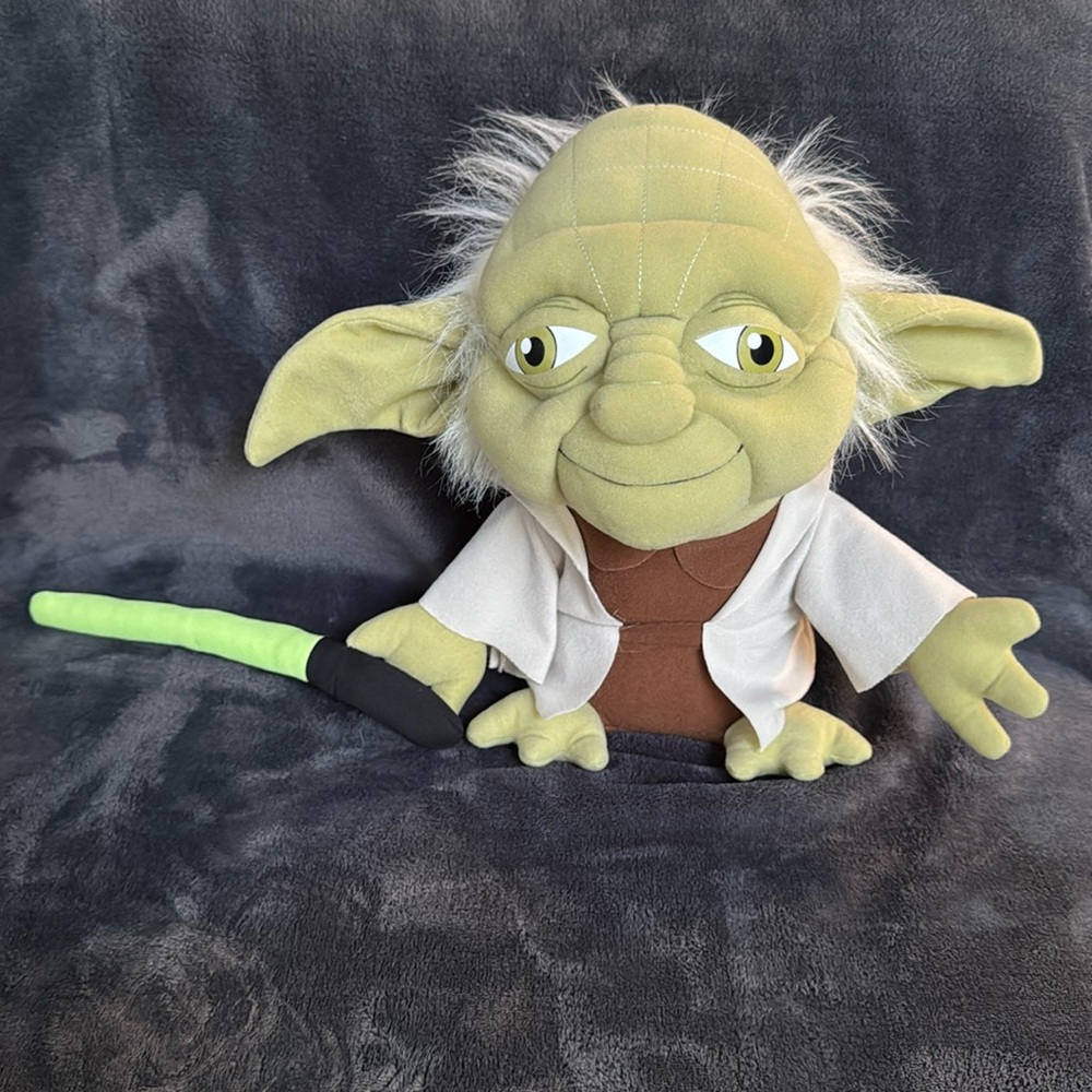 Comic Images, Star Wars Old Yoda with Lightsabre Plush Figure 11.5”